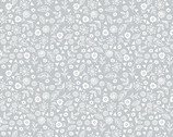 Essentials - Doodle Ditzy Floral Pewter Grey from Makower UK  Fabric