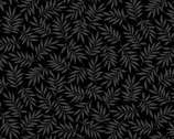 Century Black on Black - Allover Ferns from Andover Fabrics