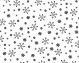 Century Black on White - Snowflakes from Andover Fabrics