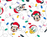 Mickey and Friends Christmas - Christmas Lights White by Disney from Springs Creative Fabric