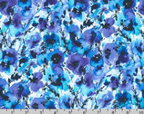 Wishwell Wild Blue - Floral Lake by Vanessa Lillrose and Linda Fitch from Robert Kaufman Fabric