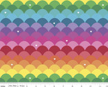 Dream - Main Rainbow Scallops by Kristy Lea from Riley Blake Fabric