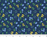 Cottage Bleu - Floral Butterflies Midnight Blue by Robin Pickens from Moda Fabrics