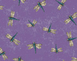 Botanical Journal - Dragonflies Purple by Iron Orchid Designs from Clothworks Fabric