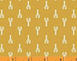 Fresh Catch - Mini Lobsters Gold Mustard Yellow by Whistler Studios from Windham Fabrics