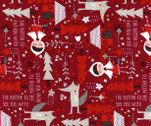 Little Red - Sayings Red from Clothworks Fabric