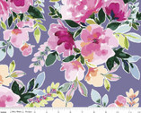 Lucy June - Floral Main Plum by Lila Tueller from Riley Blake Fabric