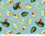 Lucy June - Avocados Aqua by Lila Tueller from Riley Blake Fabric