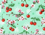 Wish Cheery Blossom - Cherry Blossoms Mint from Robert Kaufman Fabrics