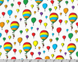A Little Dr. Seuss - Hot Air Balloons White by Dr. Seuss from Robert Kaufman Fabrics