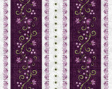 Amour - Running Stripe Deep Plum by Monique Jacobs from Maywood Studio Fabric