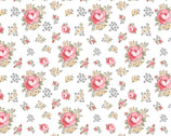 Dots and Posies - Primroses White from Poppie Cotton Fabric