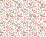 Dots and Posies - Mini Fleurs White from Poppie Cotton Fabric
