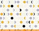 Orbit - Moon Phases White Metallic by Whistler Studios from Windham Fabrics