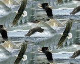 Animal Love - Soaring Along the Shores Eagles from David Textiles Fabrics