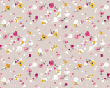 Watercolor Florets - Mauve Little Floral Toss from Cosmo Fabric