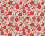 Poppies - Poppy Shadow Natural from Lewis and Irene Fabric