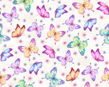 Gossamer Garden - Butterflies Cream by Color Principle from Henry Glass Fabric
