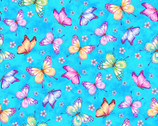 Gossamer Garden - Butterflies Sky Blue by Color Principle from Henry Glass Fabric