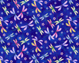 Gossamer Garden - Dragonflies Royal Blue by Color Principle from Henry Glass Fabric