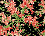 Sommersville - Gladiolus Black from Maywood Studio Fabric