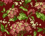 Lexington - Hydrangea and Berries Red from Maywood Studio Fabric