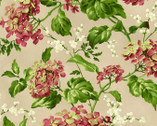 Lexington - Hydrangea and Berries Tan from Maywood Studio Fabric