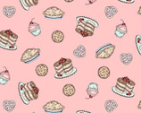 Happiness is Homemade - Pastry Toss Pink by Kris Lammers from Maywood Studio Fabric