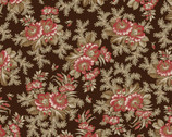 Ruby - Elegant Floral Espresso Brown by Bonnie Sullivan from Maywood Studio Fabric