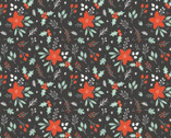 Reindeer Lodge - Winter Florals Dark from Camelot Fabrics