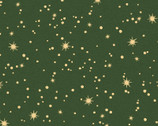 Glad Tidings Metallic - Star Bright Green from Maywood Studio Fabric