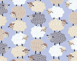 Sweet Dreams - Stacked Sheep Periwinkle from Kanvas Studio Fabric