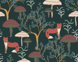 Magical Night - The Thicket Greenery Fox Mushrooms from RJR Fabrics