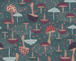 Magical Night - Chanterelle Mushrooms Elfcup Green from RJR Fabrics