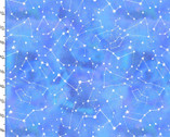 Starlight GLITTER - Constellations Blue from 3 Wishes Fabric