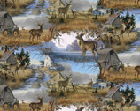Animal Love - Deer Neighborhood Multi from David Textiles Fabrics
