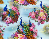 Exotica - Peacock Floral from Elizabeth’s Studio Fabric