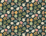 Fawned of You - Leaf Waver Charcoal from Dear Stella Fabric
