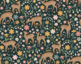 Fawned of You - Fawn Floral Charcoal from Dear Stella Fabric