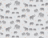 Call of the Wild - Elephants Moonbean Grey from Dear Stella Fabric