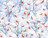 Homestead - Red Cardinals Branches from Timeless Treasures Fabric