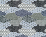 Moon Rabbit DOUBLE GAUZE - Clouds Black Blue from Paintbrush Studio Fabrics