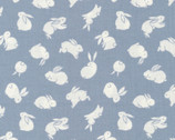 Moon Rabbit DOUBLE GAUZE - Rabbits from Paintbrush Studio Fabrics