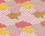 Moon Rabbit DOUBLE GAUZE - Clouds Coral Pink from Paintbrush Studio Fabrics