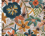 Painted Soul - Floral Tan by Lisa Whitebutton from 3 Wishes Fabric