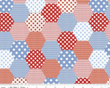 Set Sail America - Hexi Red by Lindsay Wilkes from Riley Blake Fabric