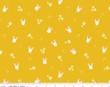 Easter Egg Hunt - Bunnies Mustard Yellow from Riley Blake Fabric