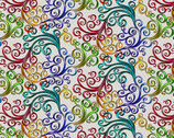 Rainbow Dragon - Swirl Ecru from Studio E Fabrics
