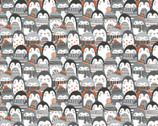 Penguin Paradise FLANNEL - Cozy Penguin Stacked from Camelot Fabrics