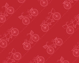 Vintage Boardwalk - Diagonal Bikes Red by Kim Christopherson from Maywood Studio Fabric
